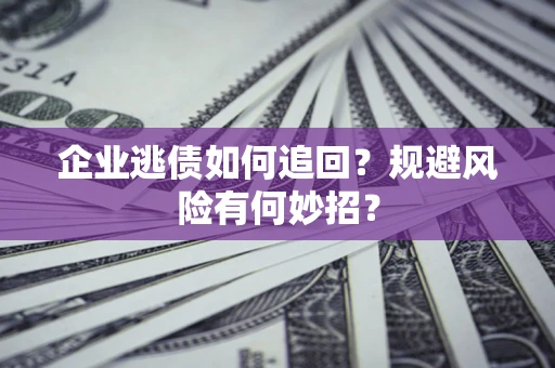 武汉企业逃债如何追回？规避风险有何妙招？