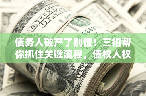 武汉债务人破产了别慌！三招帮你抓住关键流程，债权人权益不再缩水