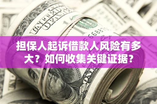 武汉担保人起诉借款人风险有多大？如何收集关键证据？