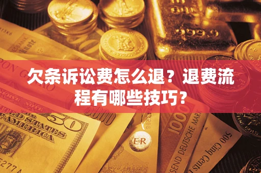 武汉欠条诉讼费怎么退？退费流程有哪些技巧？