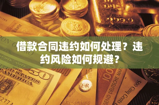 武汉借款合同违约如何处理？违约风险如何规避？