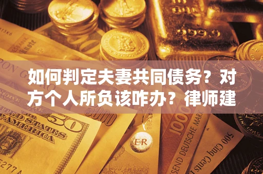 武汉如何判定夫妻共同债务？对方个人所负该咋办？律师建议