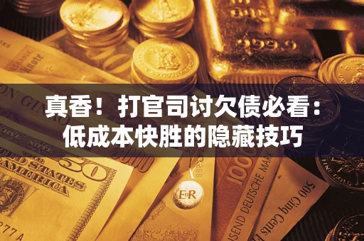 武汉真香！打官司讨欠债必看：低成本快胜的隐藏技巧