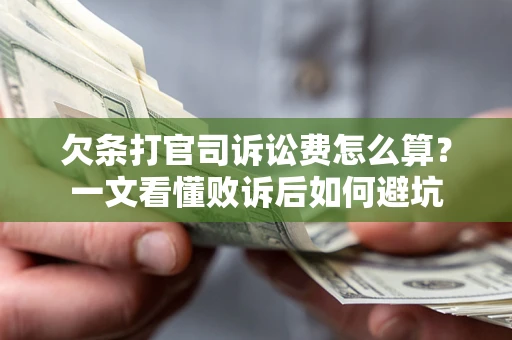 武汉欠条打官司诉讼费怎么算？一文看懂败诉后如何避坑