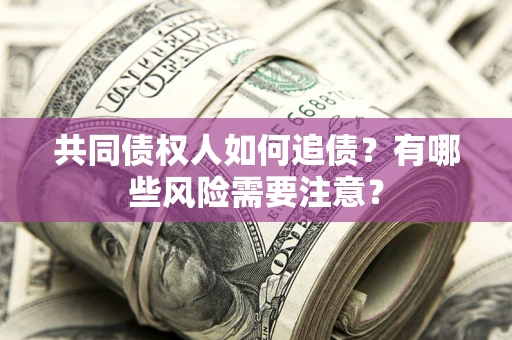武汉共同债权人如何追债？有哪些风险需要注意？