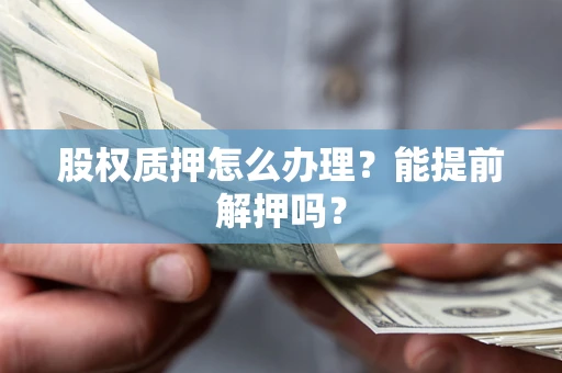 武汉股权质押怎么办理？能提前解押吗？