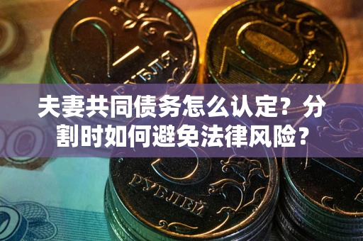 武汉夫妻共同债务怎么认定？分割时如何避免法律风险？
