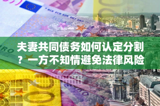 武汉夫妻共同债务如何认定分割？一方不知情避免法律风险必看！